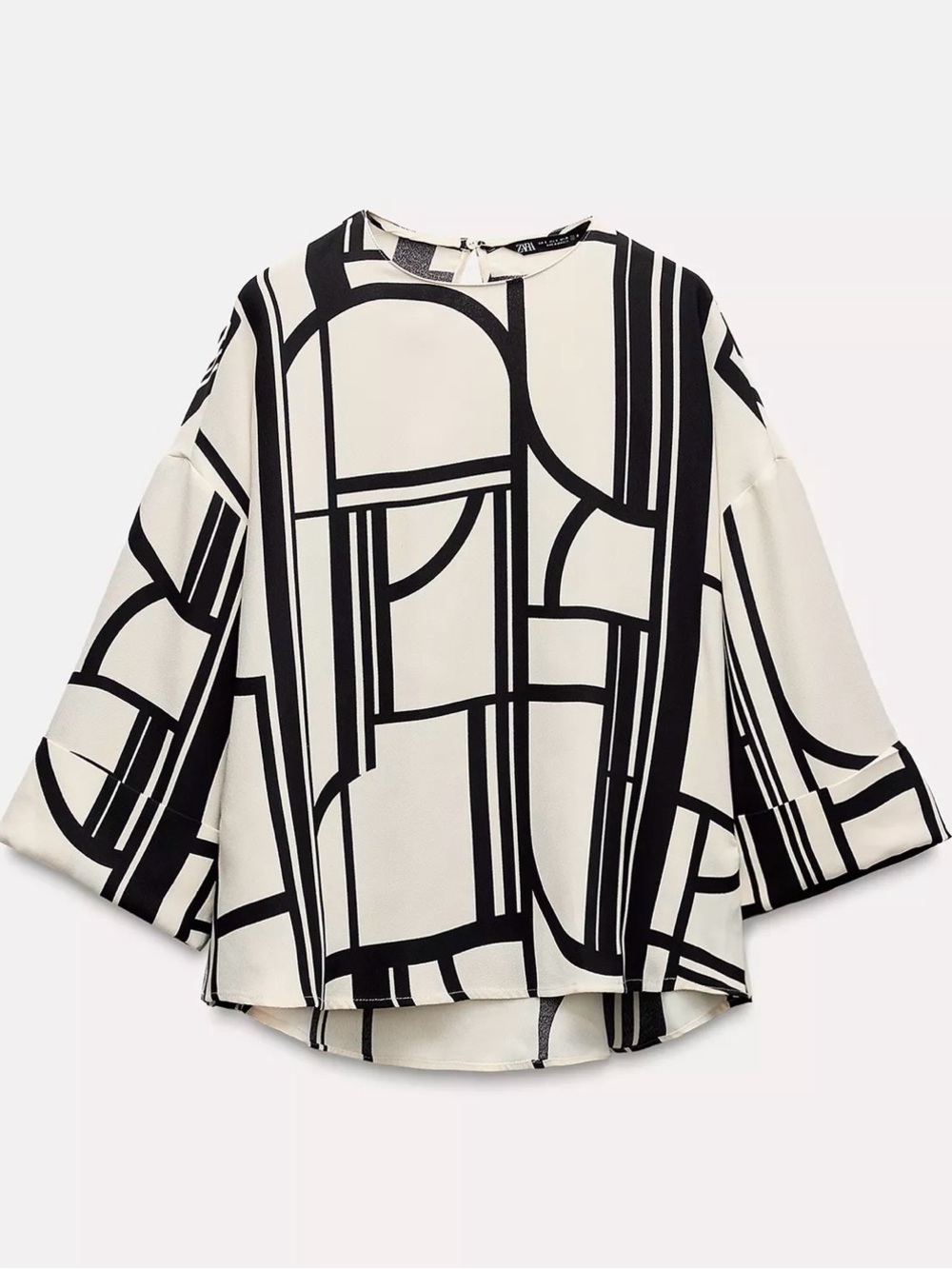 Zara Geometric Printed Blouse